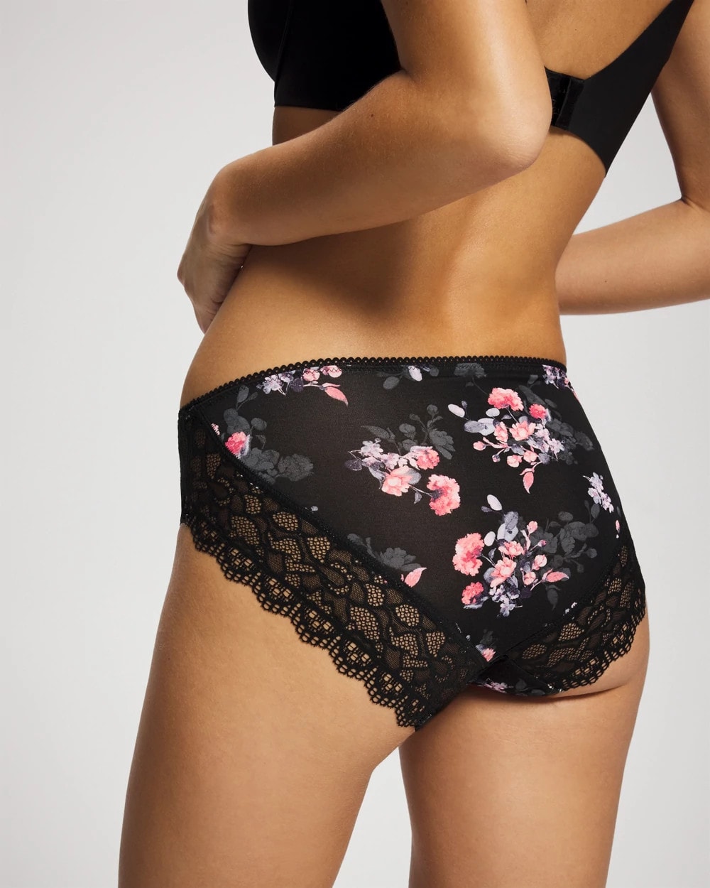 Soma / Lace Hipster FLORAL DREAMS BLACK MINI