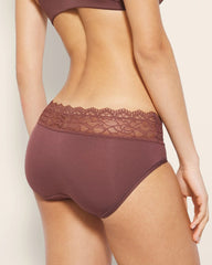 Soma / Hipster Panty with Enchanting Lace MOCHA
