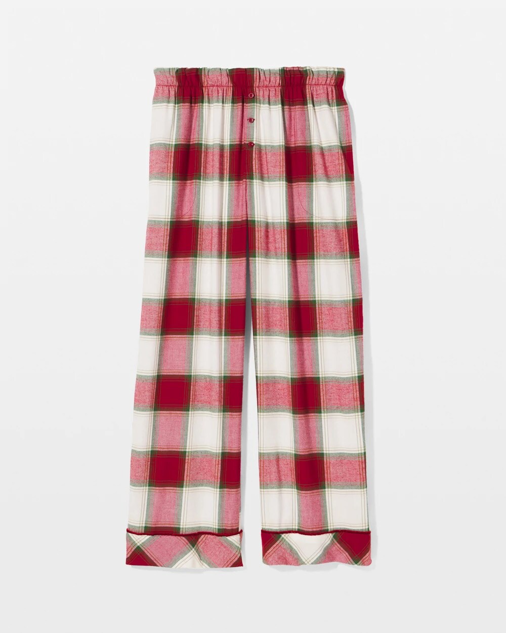 Soma / Velvet Piped Relaxed Pajama Pant WINTER PLAID RED