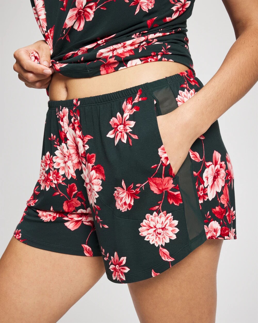Soma / Pajama Short COTTAGE FLORAL GREEN