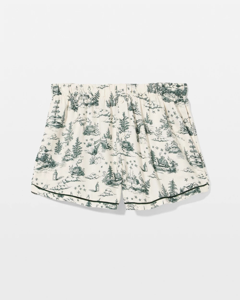 Soma / Piped Boxer Pajama Short ENCHANTED TOILE GREEN