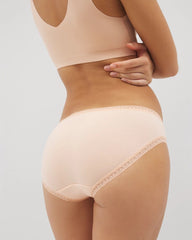 Soma / Cotton Hipster Panty with Lace Trim PEACH PARFAIT