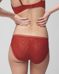 Soma / Soma Hipster Panty with Stretch Lace SIERRA REDWOOD