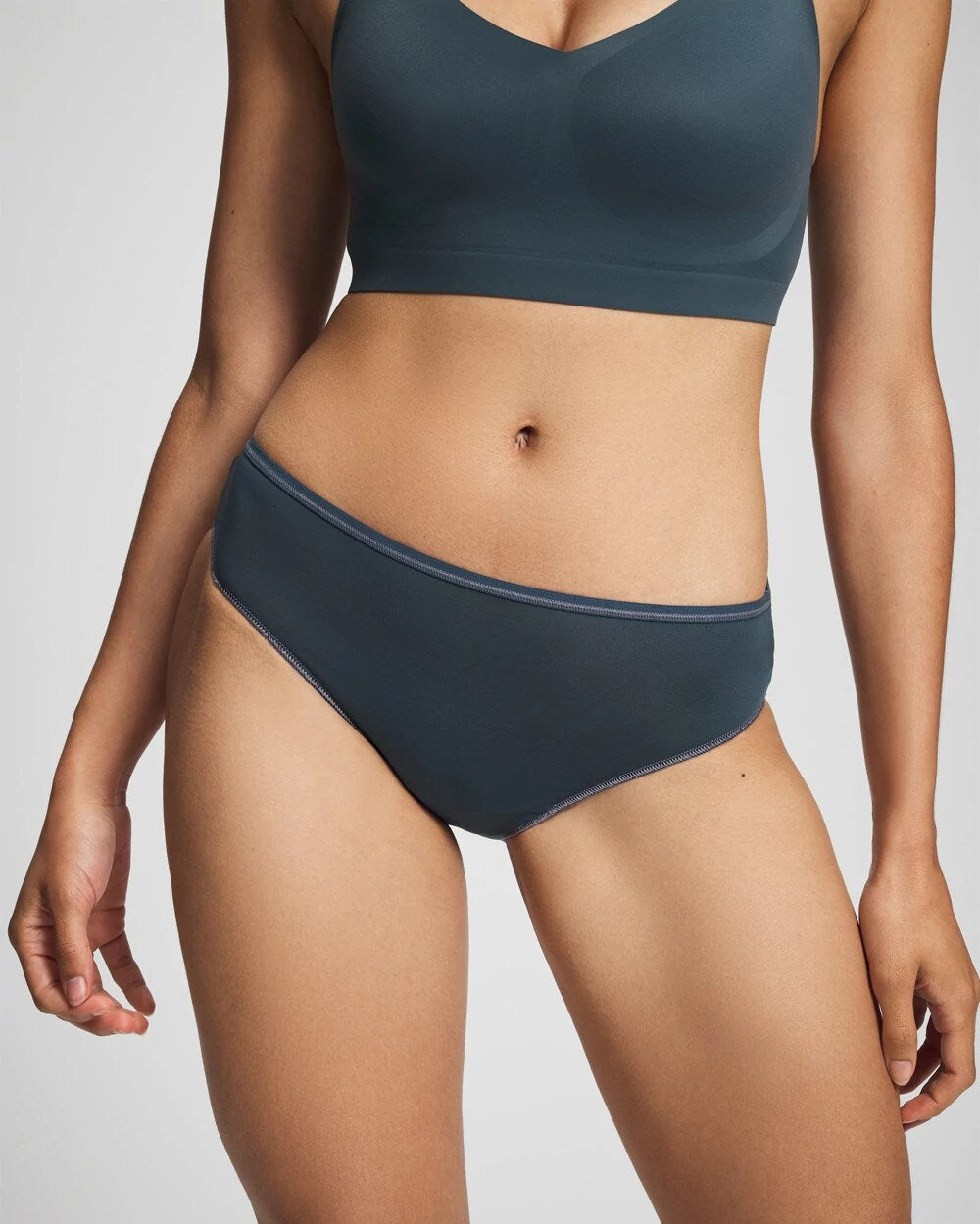 Soma / Lace Back Hipster Panty PETROL