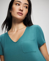 Soma / Short-Sleeve Sleepshirt CERULEAN TEAL