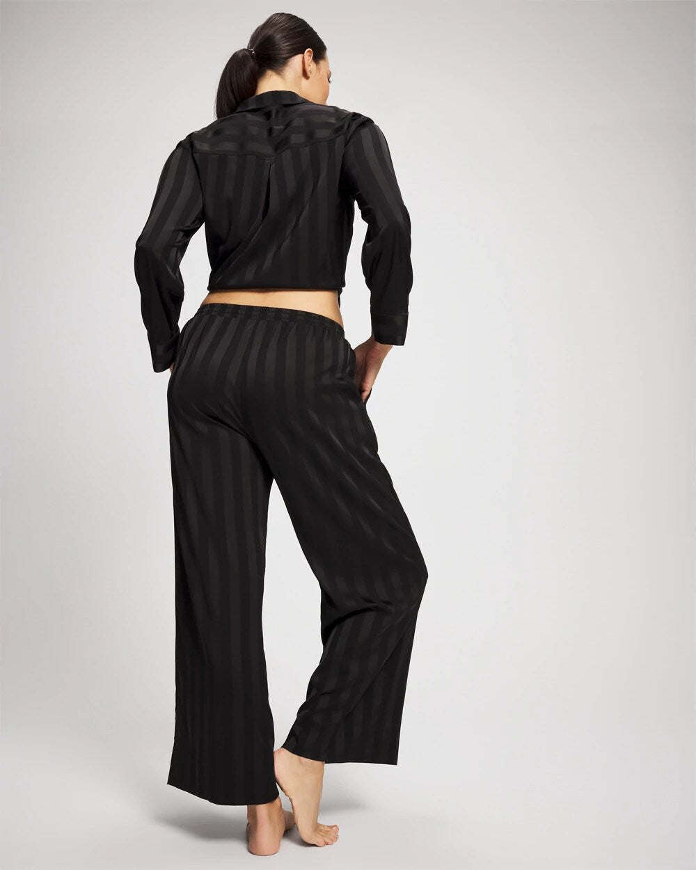 Soma / Shadow Stripe Pajama Pant BLACK