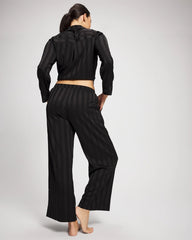Soma / Shadow Stripe Pajama Pant BLACK