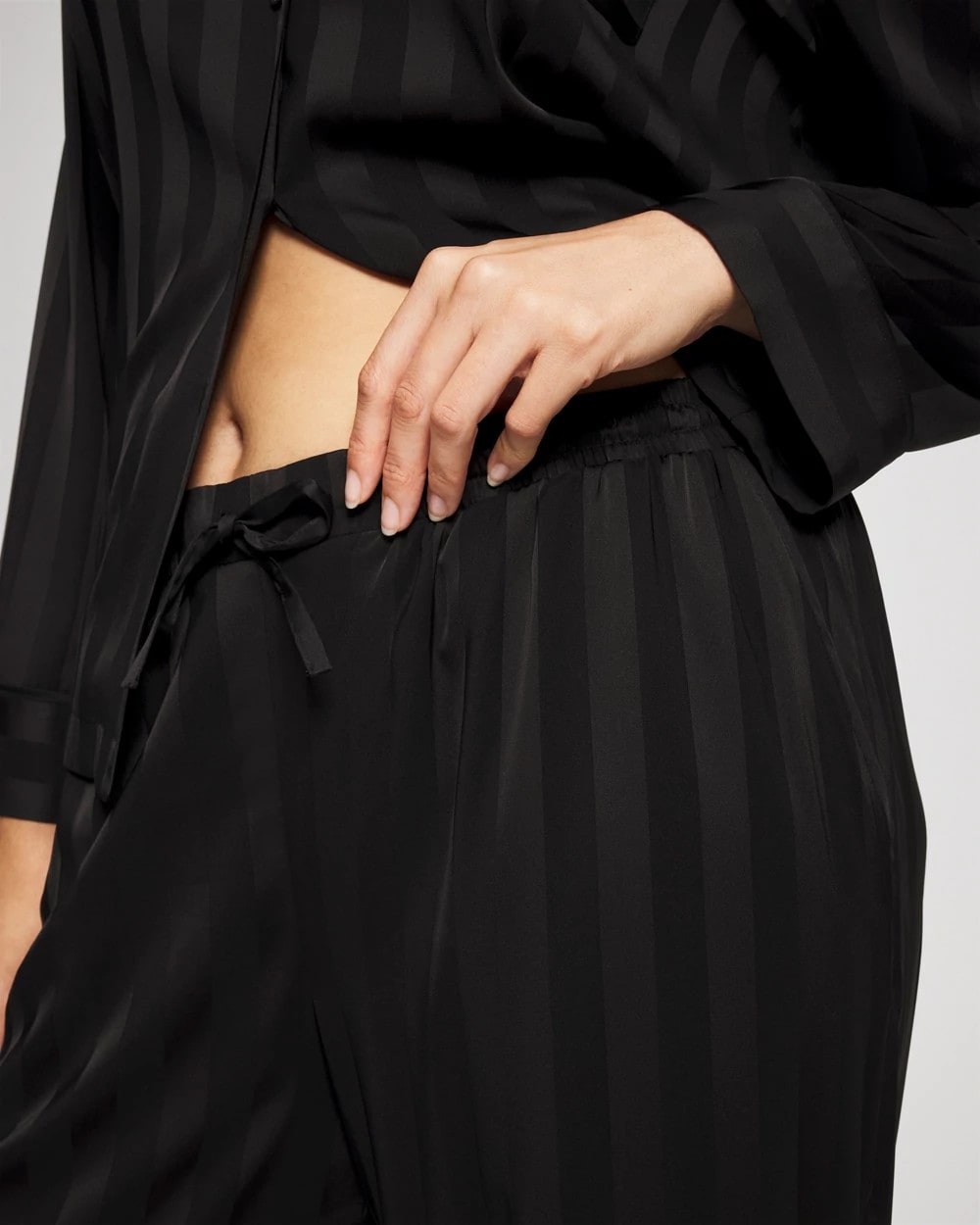 Soma / Shadow Stripe Pajama Pant BLACK