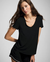 Soma / Short Sleeve Pajama Tee BLACK