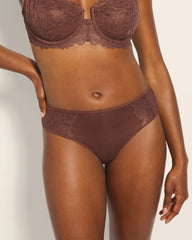 Soma / Cheeky Panty with Lace MOCHA