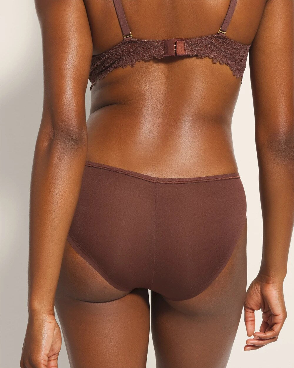 Soma / Cheeky Panty with Lace MOCHA