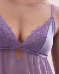 Soma / Crinkle Chiffon Mesh Pajama Cami JACARANDA