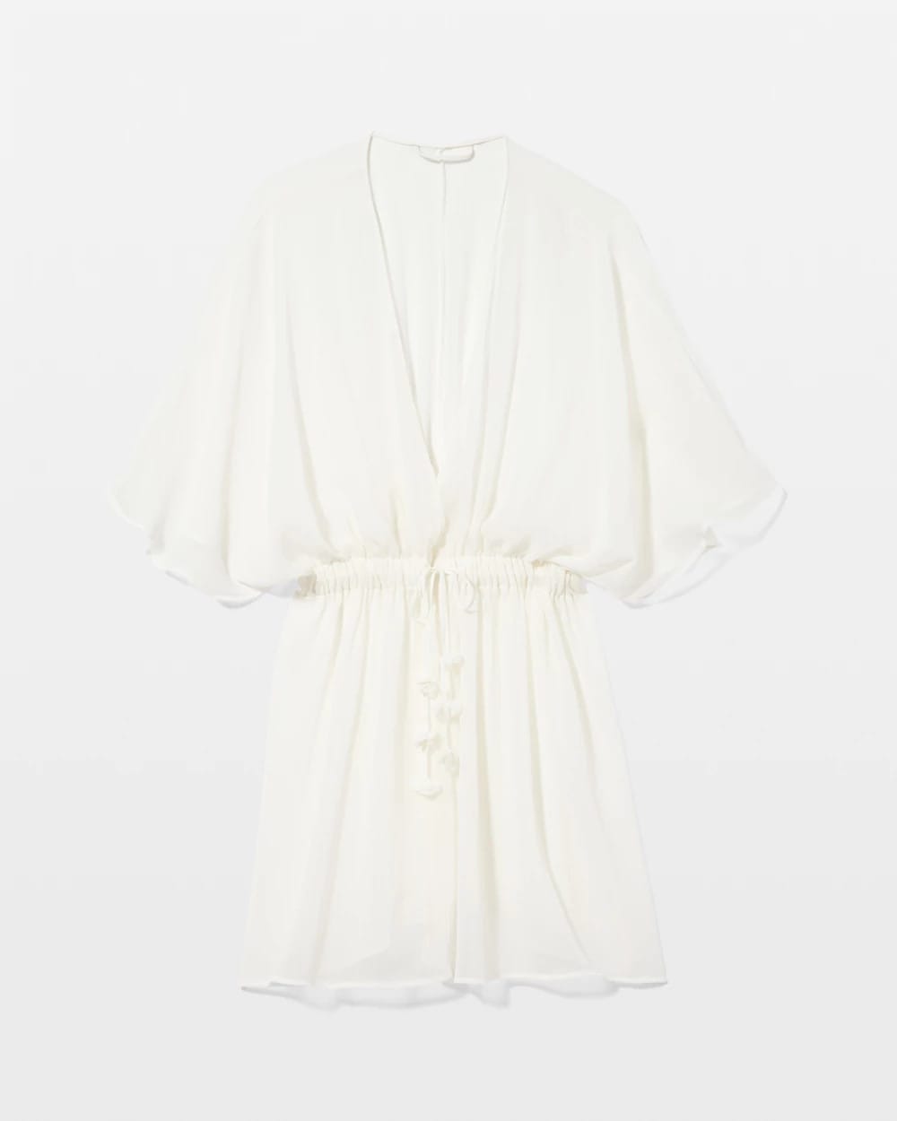 Soma / Soma's Sexiest Crinkle Chiffon Tie Robe IVORY