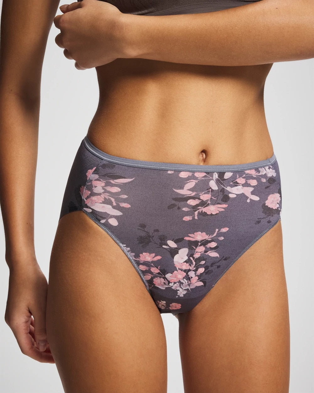 Soma / Edge High-Leg Panty FLORAL DREAMS MINI GRAY