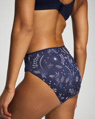 Soma / Edge High-Leg Panty with Lace BOTANICAL TILE NAVY M