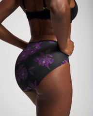 Soma / Edge High-Leg Panty with Lace GILDED BLOOMS MAGENTA M