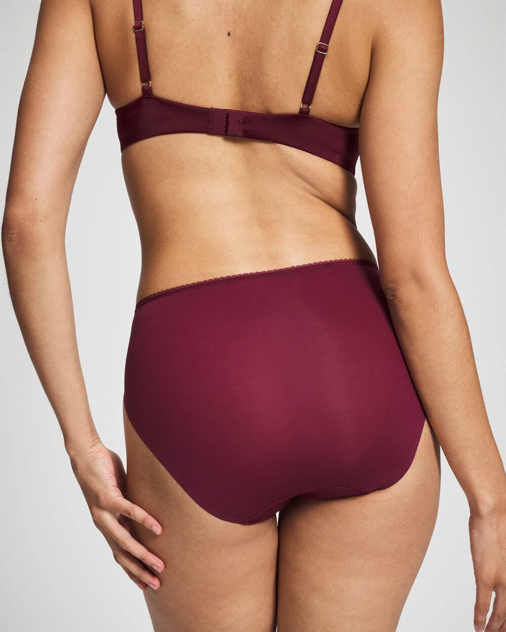 Soma / Edge High-Leg Panty with Lace VELVET PLUM