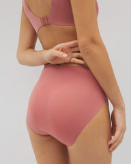 Soma / Edge High-Leg Panty with Lace CLAY ROSE
