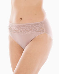 Soma / Vanishing Edge High-Leg Panty with Lace ADOBE ROSE