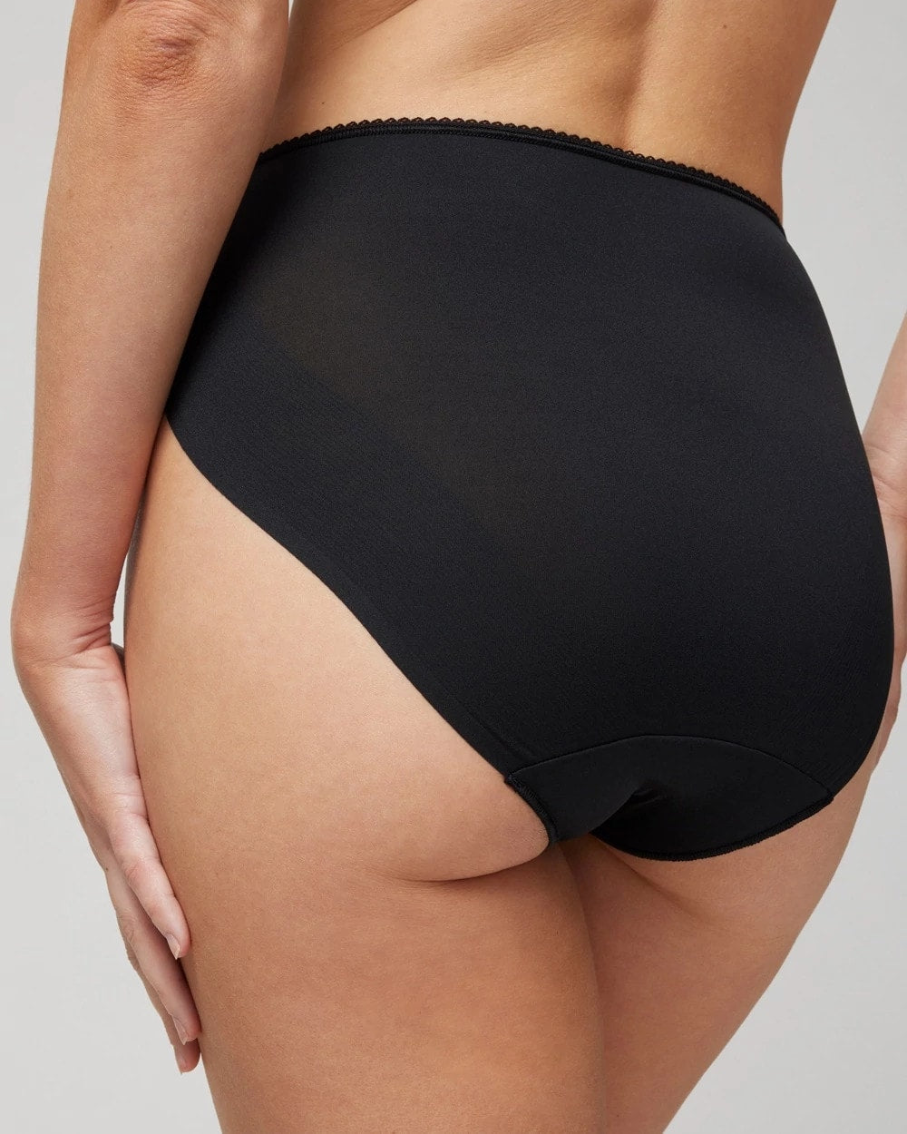 Soma / High-Leg Panty with Lace BLACK