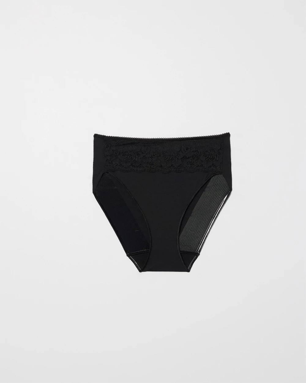 Soma / High-Leg Panty with Lace BLACK