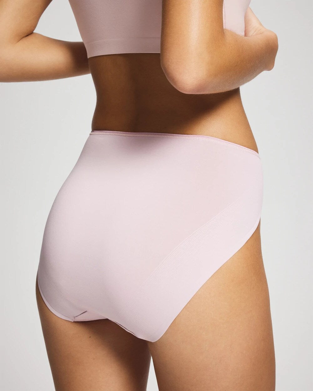 Soma / Tummy High-Leg Brief Panty with Lace AMETHYST BLUSH