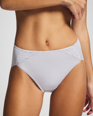 Soma / Tummy High-Leg Brief Panty with Lace BLUE OPAL