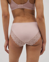 Soma / High-Leg Panty with Enchanting Lace ADOBE ROSE