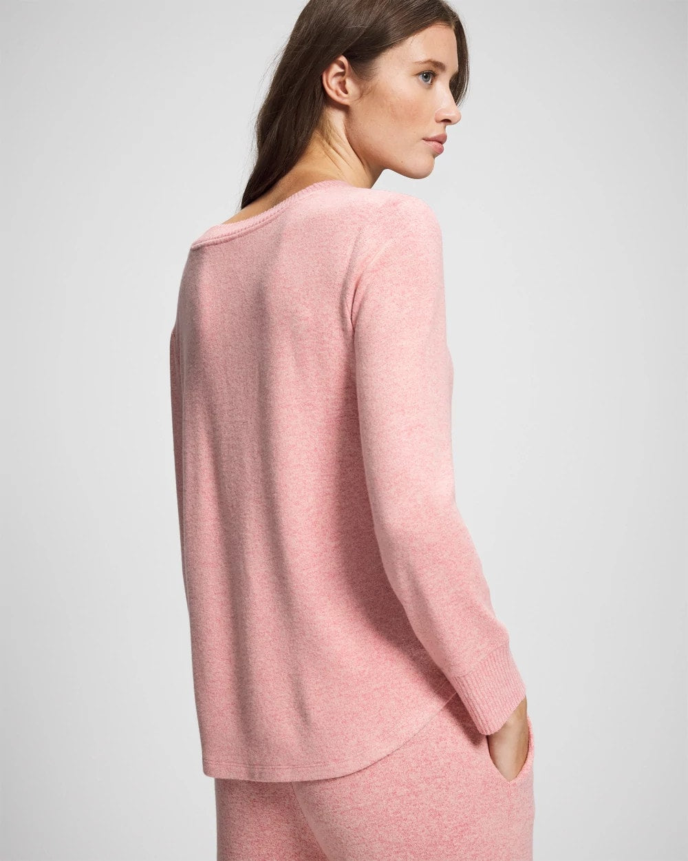 Soma / Long Sleeve Pajama Tee CAMEO PINK/DUSTY ROSE