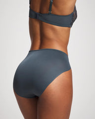 Soma / High-Leg Brief Panty with Sensuous Lace PETROL W GREEN MIST