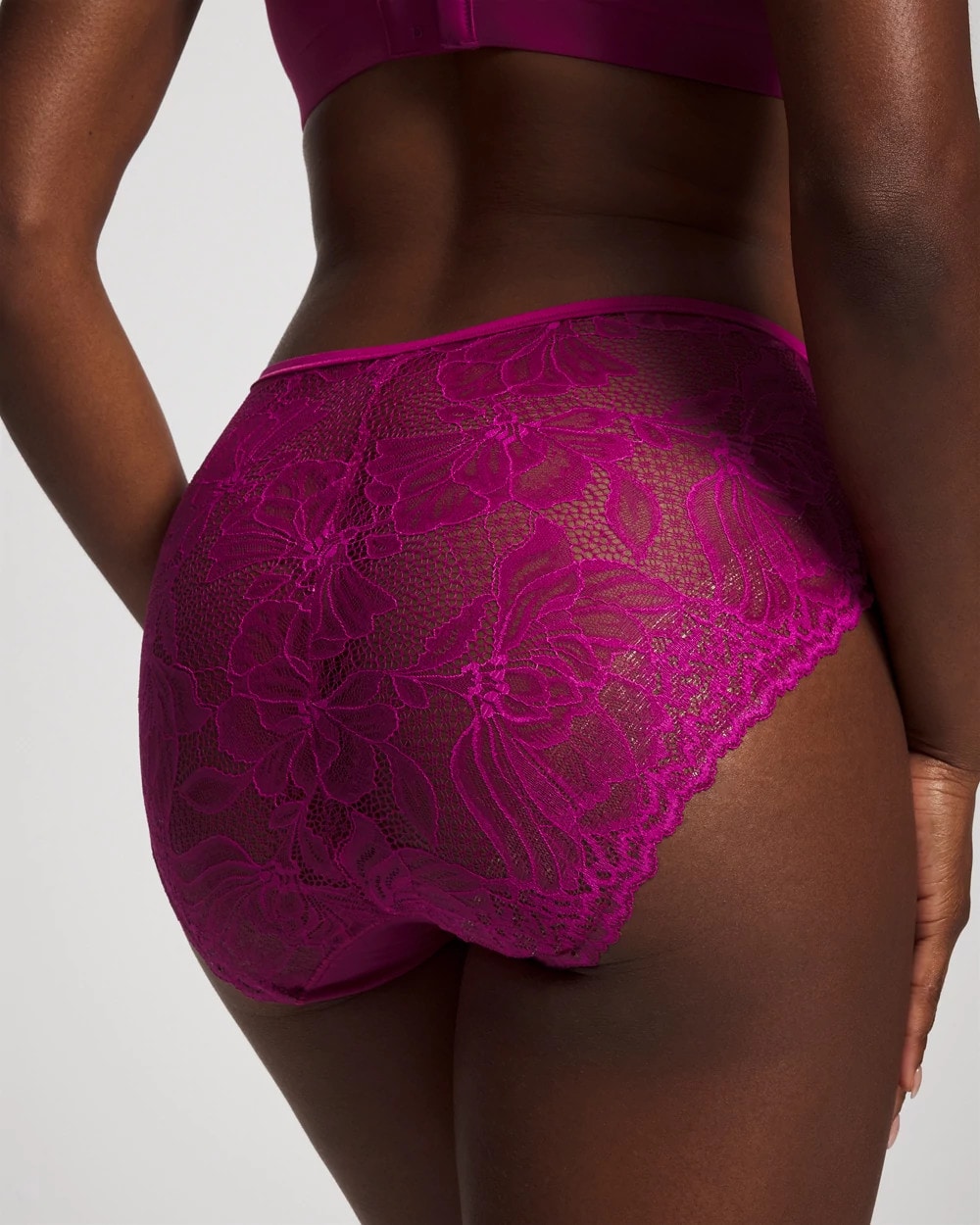 Soma / Lace Back High-Leg Panty MAGENTA ORCHID
