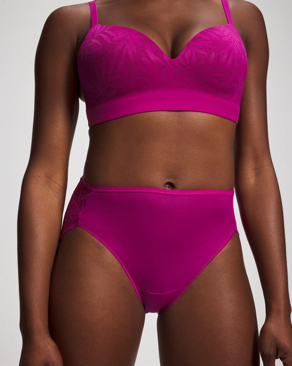 Soma / Lace Back High-Leg Panty MAGENTA ORCHID