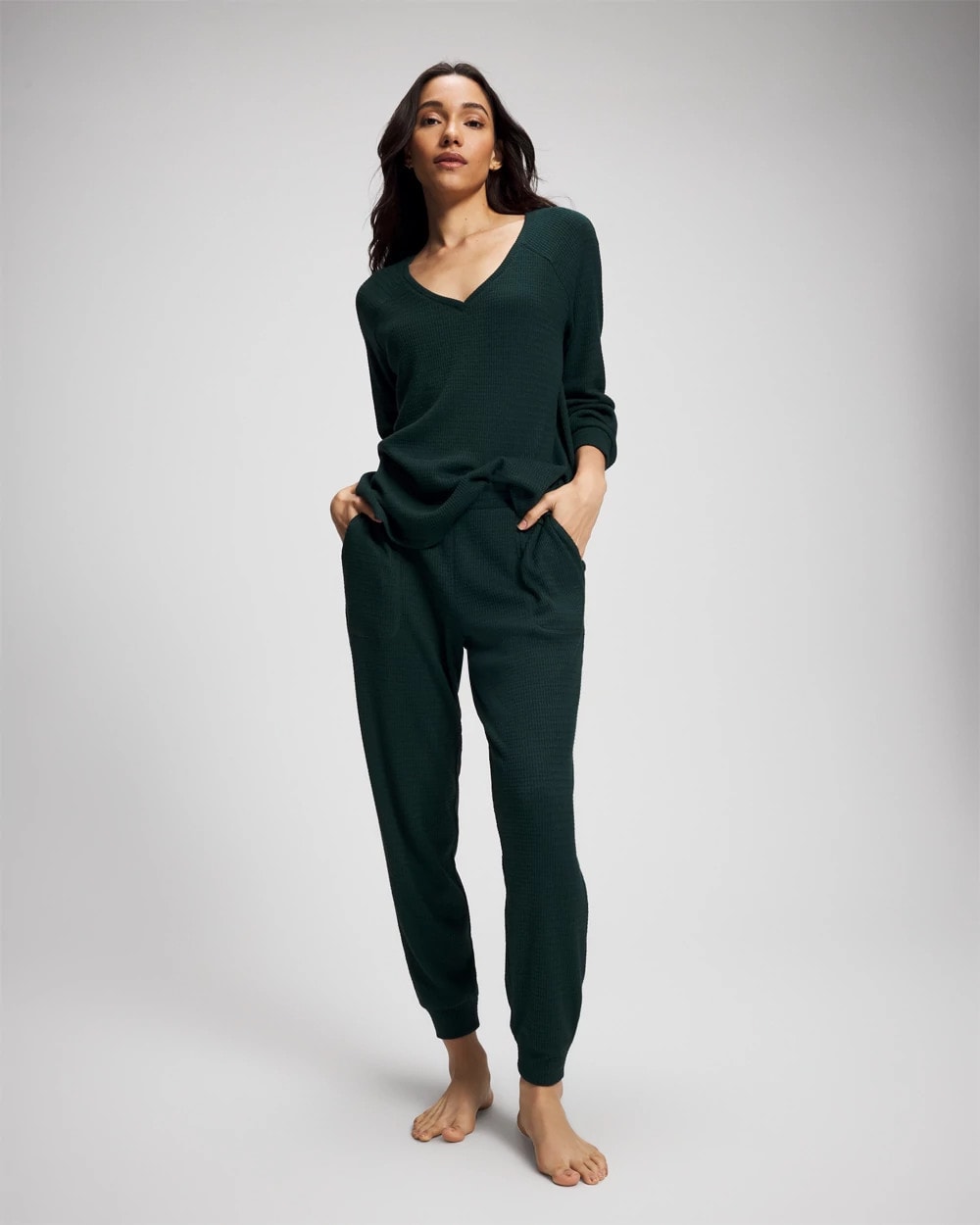 Soma / Banded Pajama Bottom GREEN JOLIE