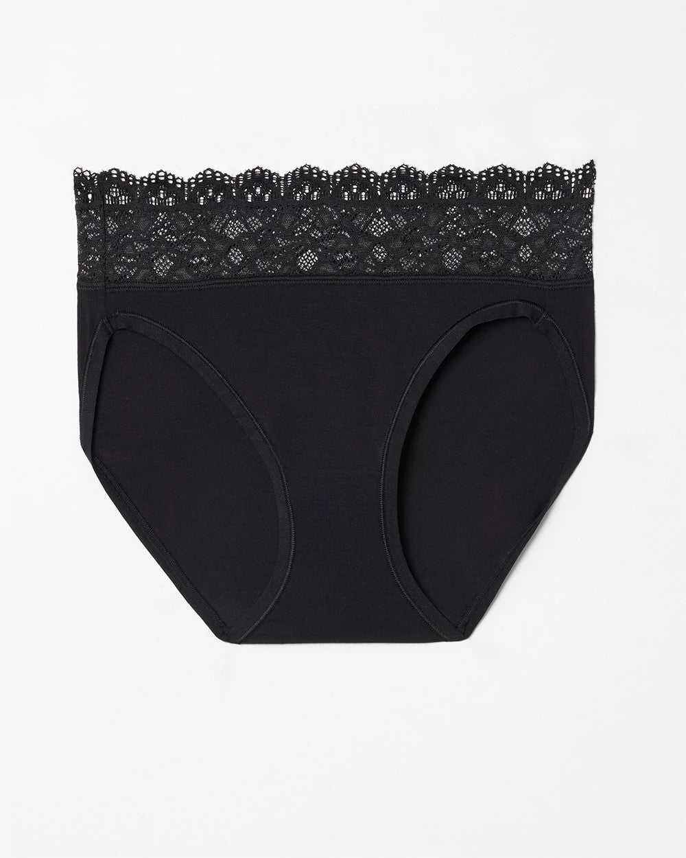 Soma / High-Leg Panty with Enchanting Lace BLACK