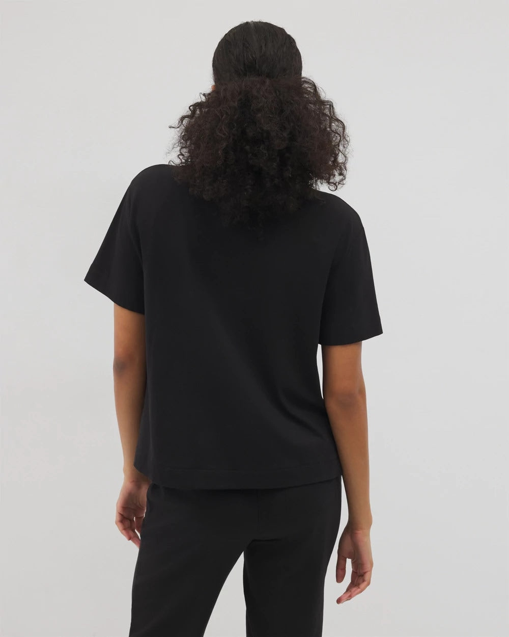 Soma / Short-Sleeve Pocket Pajama Tee BLACK