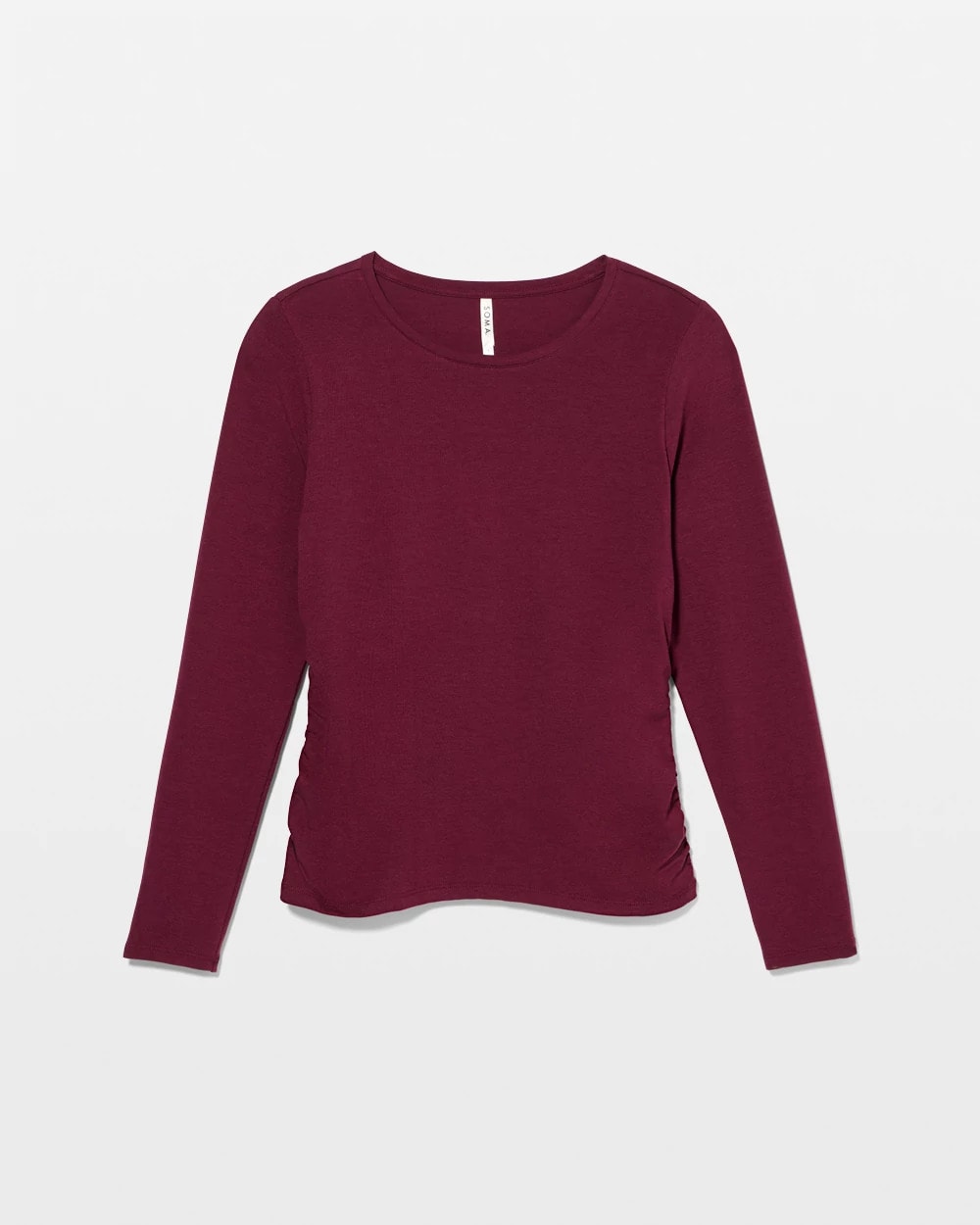 Soma / Ruched Long Sleeve Pajama Tee VELVET PLUM
