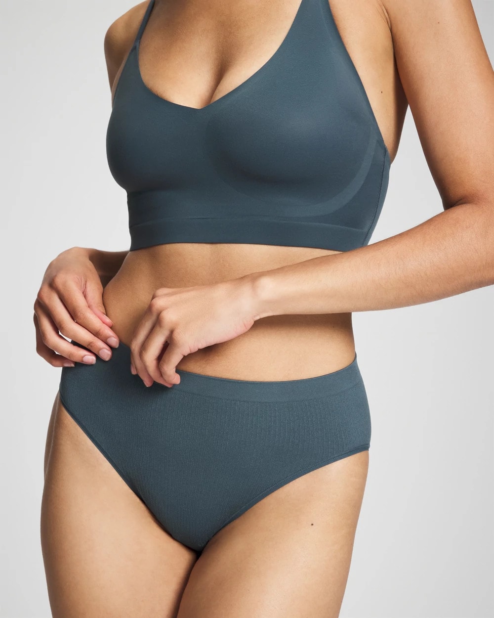 Soma / Seamless Rib High-Leg Panty PETROL