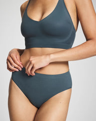 Soma / Seamless Rib High-Leg Panty PETROL
