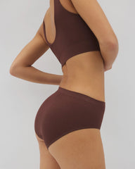 Soma / Seamless Rib High-Leg Panty MOCHA