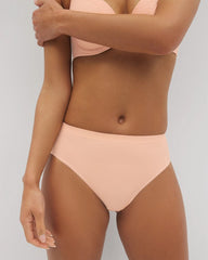 Soma / Seamless Rib High-Leg Panty PEACH PARFAIT