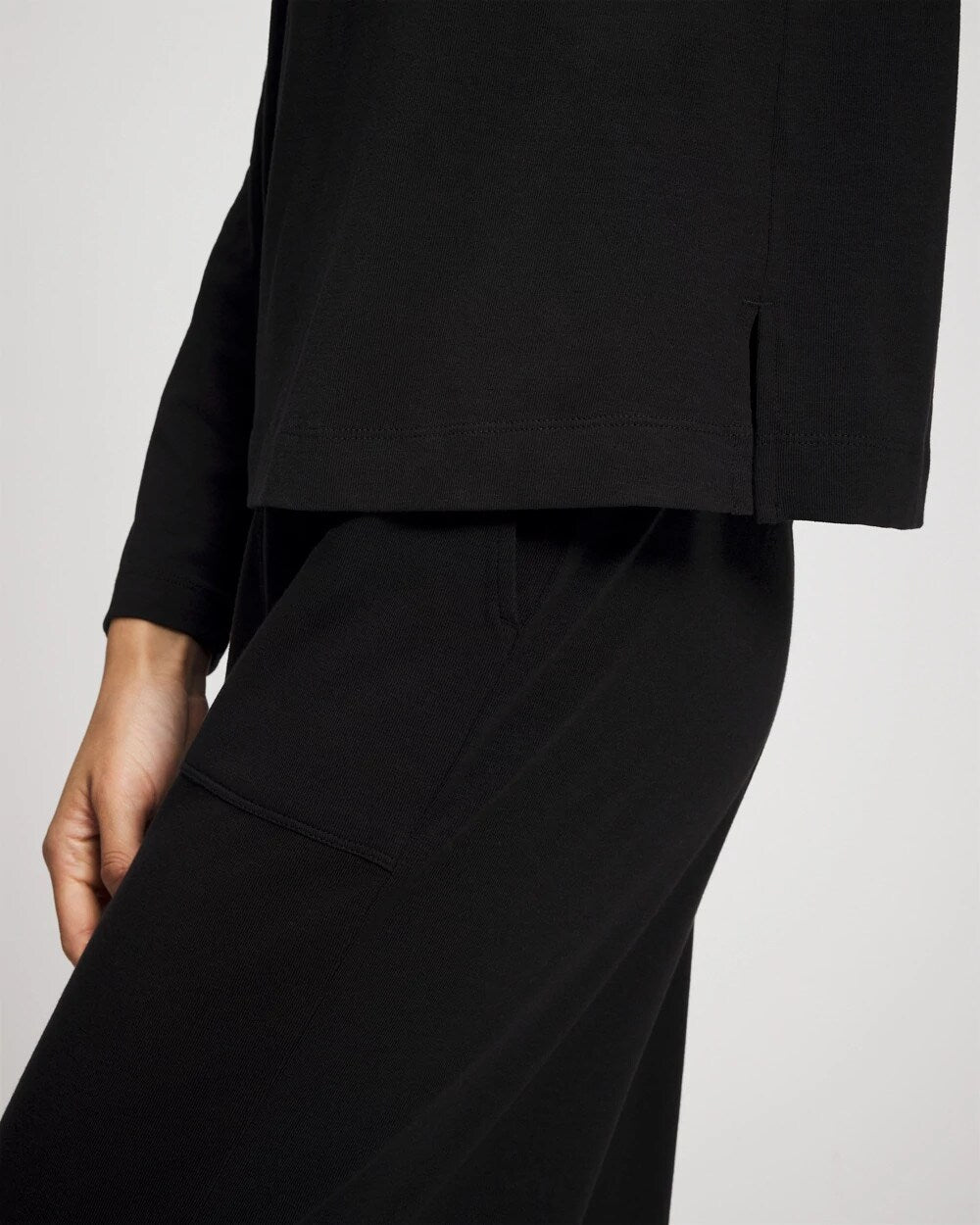 Soma / Most Loved Cotton Long Sleeve Pajama Tee BLACK