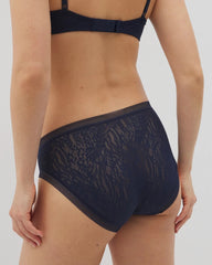 Soma / Soma High-Leg Panty with Stretch Lace NIGHTFALL NAVY