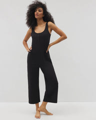 Soma / Henley Jumpsuit BLACK