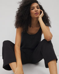 Soma / Henley Jumpsuit BLACK