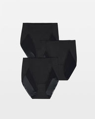 Soma / Tummy High-Leg Brief Panty 3 Pack BLACK MULTI PACK