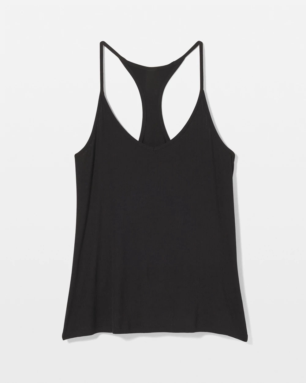 Soma / Lightweight Rib Knit Pajama Cami BLACK
