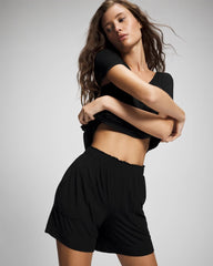 Soma / Long Pajama Shorts BLACK
