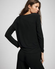 Soma / Long-Sleeve Pajama Top BLACK