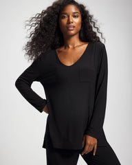 Soma / Long Sleeve Pajama Tee BLACK