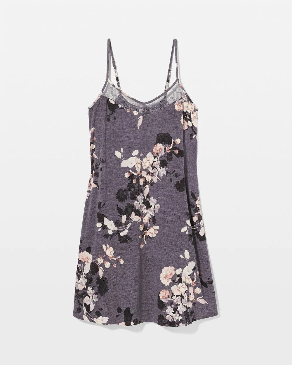 Soma / Lace Chemise FLORAL DREAMS GRAY